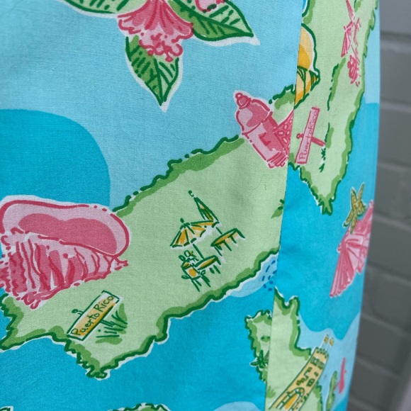 Lilly Pulitzer World Map Print Summer Sundress Size 4 - Picture 5 of 11